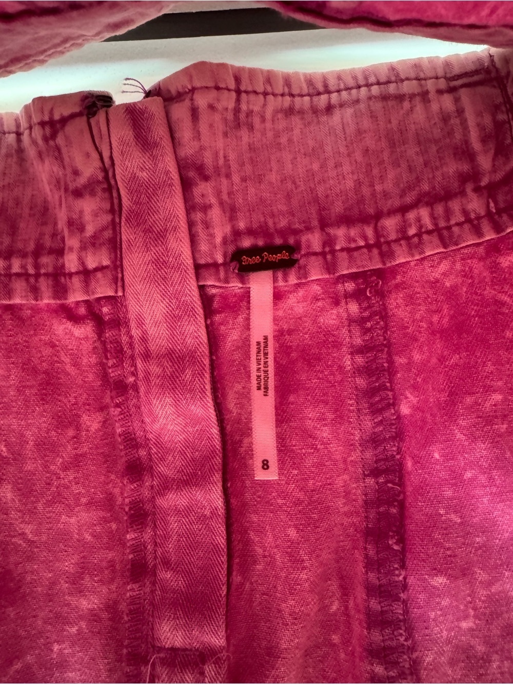 NWT Free People Valley Girl Pink Cargo Utility Mini Skirt Size 8 - Picture 8 of 8